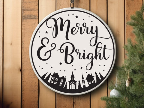 Merry And Bright Svg SVG Caffeinated SVGs 