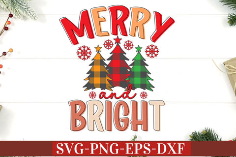 Merry and bright SVG SVG DESIGNISTIC 