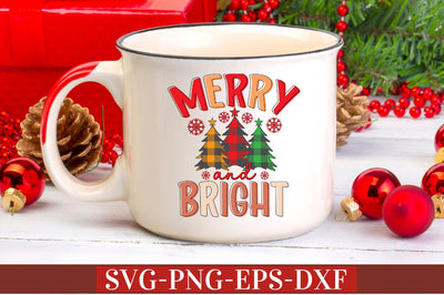 Merry and bright SVG SVG DESIGNISTIC 