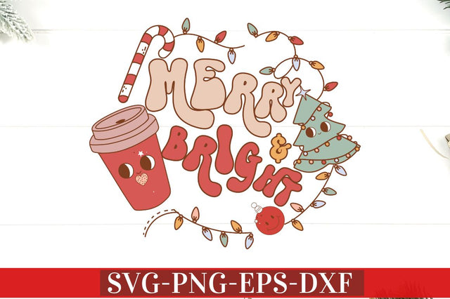 Merry and Bright SVG SVG DESIGNISTIC 