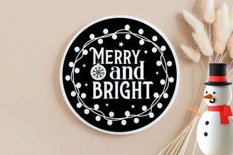 Merry and bright SVG SVG DESIGNISTIC 