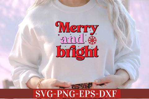 Merry and bright SVG SVG DESIGNISTIC 