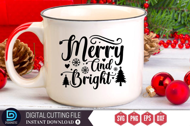 Merry and bright SVG SVG DESIGNISTIC 