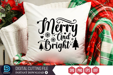 Merry and bright SVG SVG DESIGNISTIC 
