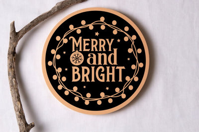 Merry and bright SVG SVG DESIGNISTIC 