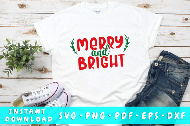 Merry And Bright SVG SVG HappyDesignStudio 