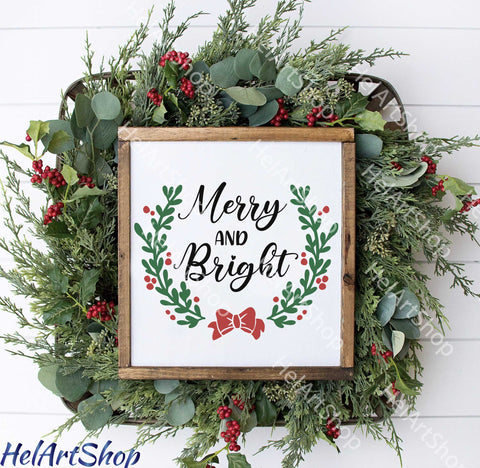 Merry And Bright svg SVG _HelArtShop_ 