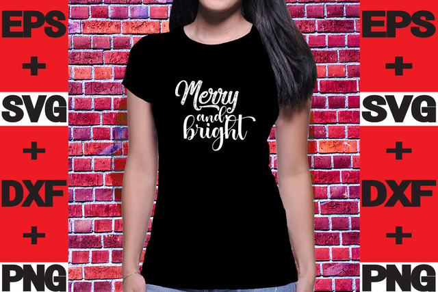 Merry and bright SVG svgteam 