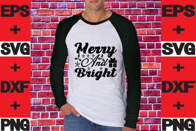 Merry and bright SVG svgteam 