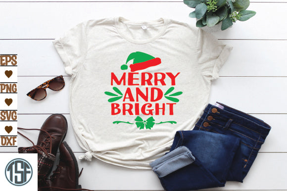 Merry And Bright SVG thesvgfactory 