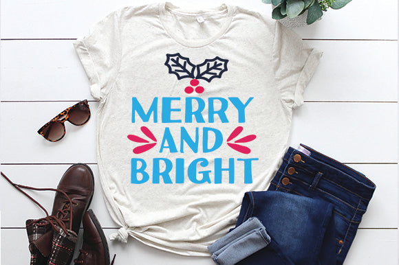 Merry and Bright SVG thesvgfactory 