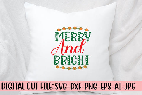 Merry And Bright T-Shirt Design SVG Syaman 