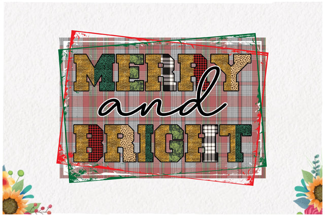 Merry and Bright Vintage Leopard Sublimation Sublimation Jagonath Roy 