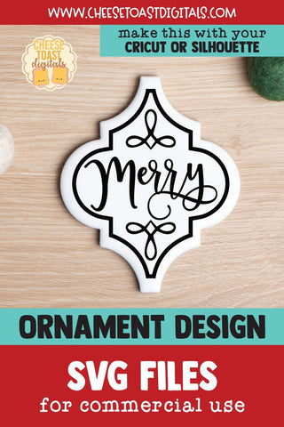 Merry | Arabesque Tile Ornament SVG SVG Cheese Toast Digitals 