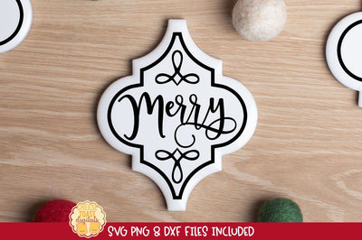 Merry | Arabesque Tile Ornament SVG SVG Cheese Toast Digitals 