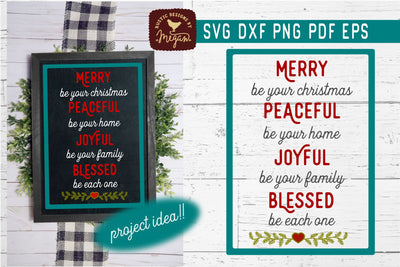 Merry Be Your Christmas SVG DXF Cut File SVG Tinker & Teal 
