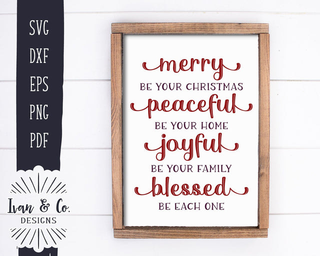 Merry be your Christmas SVG Files | Farmhouse Christmas SVG | Holidays SVG | Cricut | Silhouette | Commercial Use | Digital Cut Files (1087472725) SVG Ivan & Co. Designs 
