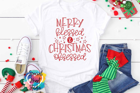 Merry Blessed & Christmas Obsessed SVG Special Heart Studio 