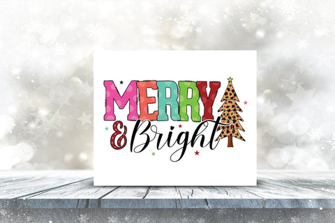 Merry & Bright - Christmas PNG Sublimation Sublimation CraftLabSVG 