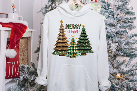 Merry & Bright, Christmas PNG Sublimation Sublimation CraftLabSVG 