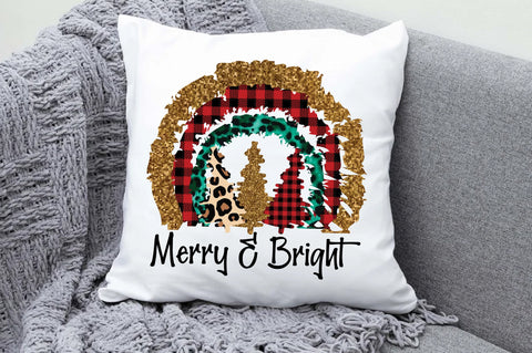 Merry & Bright Christmas Rainbow Sublimation Sublimation Jagonath Roy 