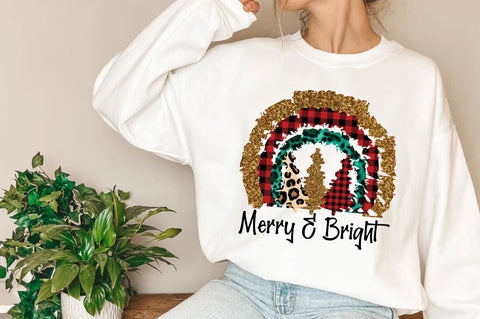 Merry & Bright Christmas Rainbow Sublimation Sublimation Jagonath Roy 