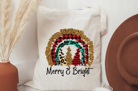 Merry & Bright Christmas Rainbow Sublimation Sublimation Jagonath Roy 