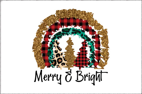 Merry & Bright Christmas Rainbow Sublimation Sublimation Jagonath Roy 