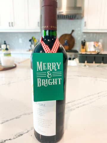 Merry & Bright | Christmas Sign Stencil SVG SVG Ikonart Design Shop 