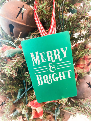 Merry & Bright | Christmas Sign SVG SVG So Fontsy Design Shop 