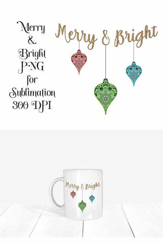 Merry & Bright Sublimation PNG Sublimation Digital Honeybee 