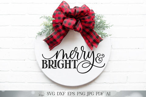 Merry & Bright SVG | Christmas SVG | Christmas Tree SVG | Farmhouse svg | dxf and more! | Printable SVG Diva Watts Designs 