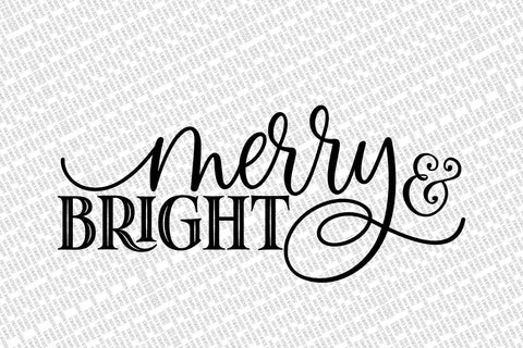 Merry & Bright SVG | Christmas SVG | Christmas Tree SVG | Farmhouse svg | dxf and more! | Printable SVG Diva Watts Designs 