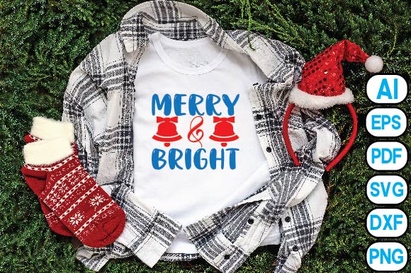 Merry & bright SVG Craftlabsvg24 