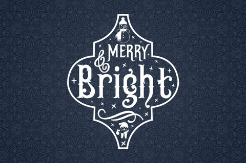 Merry & bright SVG Design SVG Regulrcrative 