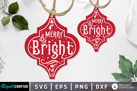 Merry & bright SVG Design SVG Regulrcrative 