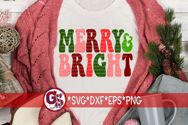 Merry & Bright SVG DXF EPS PNG SVG Greedy Stitches 
