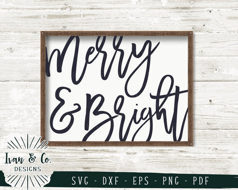 Merry & Bright SVG Files | Christmas | Holidays | Winter SVG (742711595) SVG Ivan & Co. Designs 
