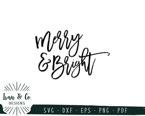 Merry & Bright SVG Files | Christmas | Holidays | Winter SVG (742711595) SVG Ivan & Co. Designs 