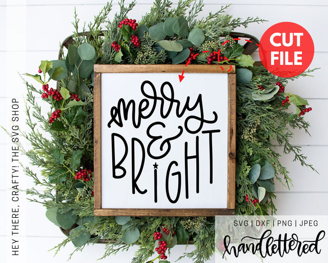 Merry & Bright SVG Hey There, Crafty! 