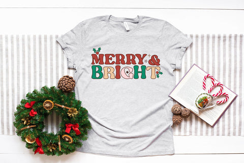 Merry & Bright SVG | Retro Christmas SVG SVG CraftLabSVG 