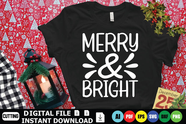 Merry & Bright SVG Shahin alam 