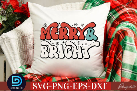 Merry & Bright SVG SVG DESIGNISTIC 