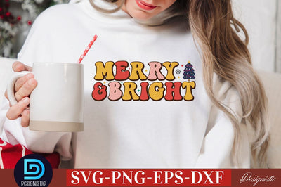 Merry & bright SVG SVG DESIGNISTIC 