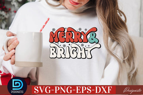 Merry & Bright SVG SVG DESIGNISTIC 