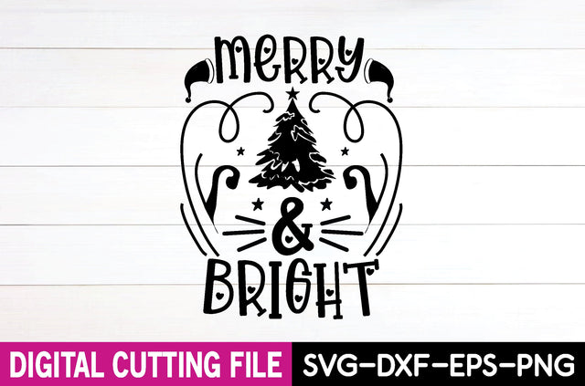 merry & bright svg SVG designstore 