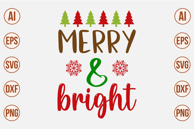 merry & bright-svg SVG nirmal108roy 