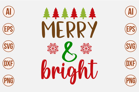 merry & bright-svg SVG nirmal108roy 