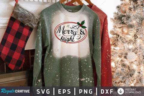 Merry & bright SVG SVG Regulrcrative 