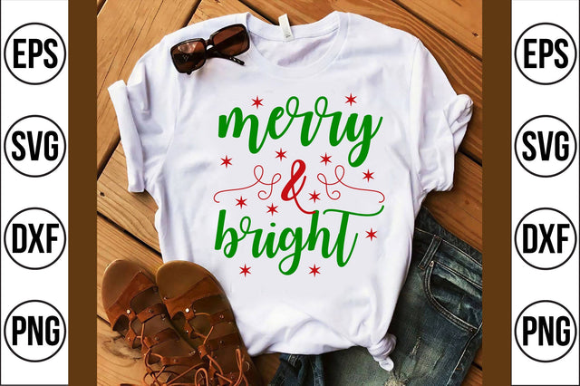 merry & bright svg SVG shah alam 